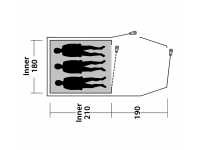 Technical Illustration of Outwell Earth 3 Poled Tent