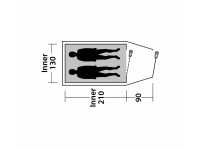 Technical Illustration of Outwell Earth 2 Poled Tent