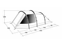 Technical Illustration of Outwell Dash 5 Poled Tent