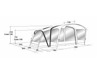 Technical Illustration of Outwell Hartsdale 6 Prime AIR Tent