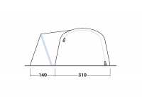 Technical Illustration of Outwell Hartsdale 4 Prime AIR Tent