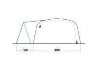 Technical Illustration of Outwell Hartsdale 6 Prime AIR Tent