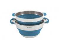 Outwell Collaps Pot and Lid with Colander Blue