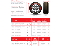 Size guide for SAS Wheelclamps