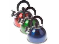 Kampa Brew 2L Whistling Kettle - Green/Red/Blue
