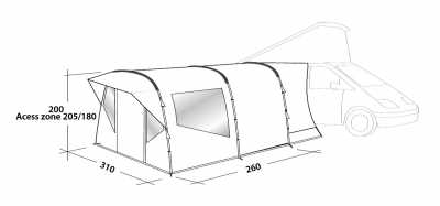 Technical Illustration of Easy Camp Motor Tour Wimberly Awning