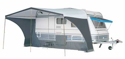 Dorema Panorama Sun Canopy with both side panels zipped out