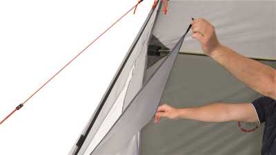 Easy Camp Motor Tour Shamrock Awning features toggle-up curtains