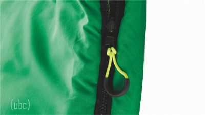 Outwell anti-snag zips (shown on the green model for reference)