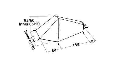 Technical Illustration of Robens Arrow Head Tent