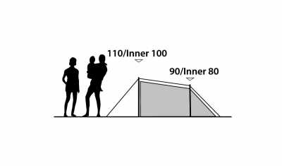 Technical Illustration of Outwell Earth 2 Poled Tent