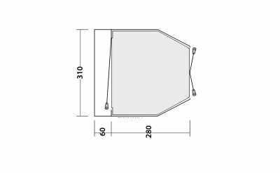 Technical Illustration of Easy Camp Motor Tour Shamrock Awning