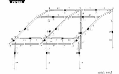 Dorema Quattro 430 porch awning frame