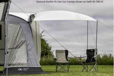 SunnCamp Dash Air 220 SC with optional canopy