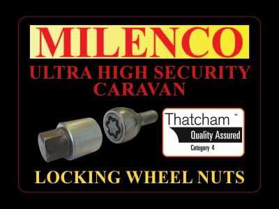 Milenco Locking Wheel Nuts Caravans