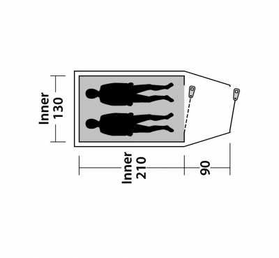 Technical Illustration of Outwell Earth 2 Poled Tent