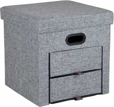 Bo-Camp Grey Holborn Ottoman