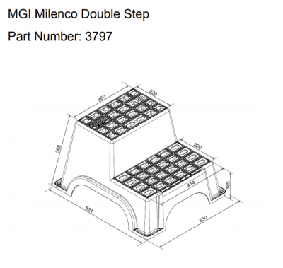 Milenco Double Plastic Step