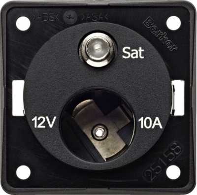 W4 Berker 12V Cigar Socket and Satellite Point