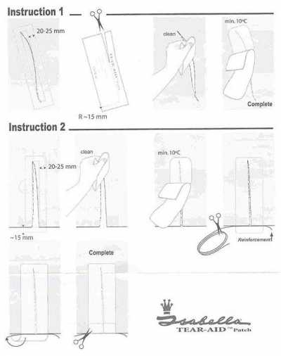 Isabella Tear-Aid Awning Repair Set (Type B) instruction