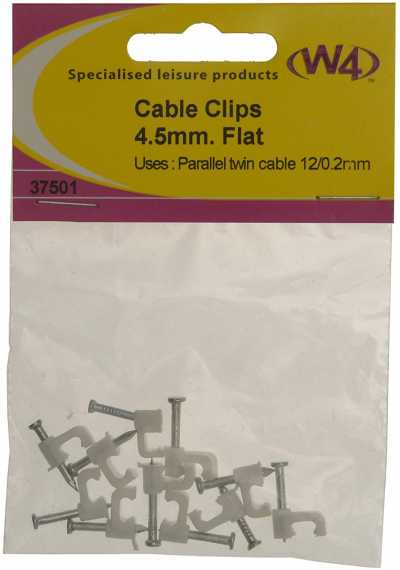 W4 Cable Clips 4.5mm Flat