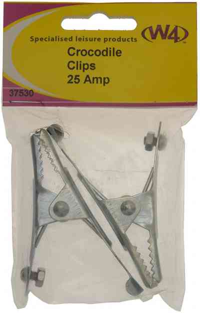 W4 25 Amp Crocodile Clips